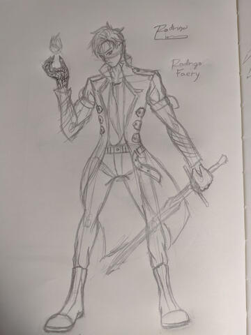 Rascunho de personagem de RPG - Rodrigo Faery
