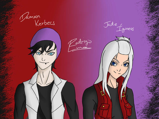 Personagens autorais - Damian e Jade